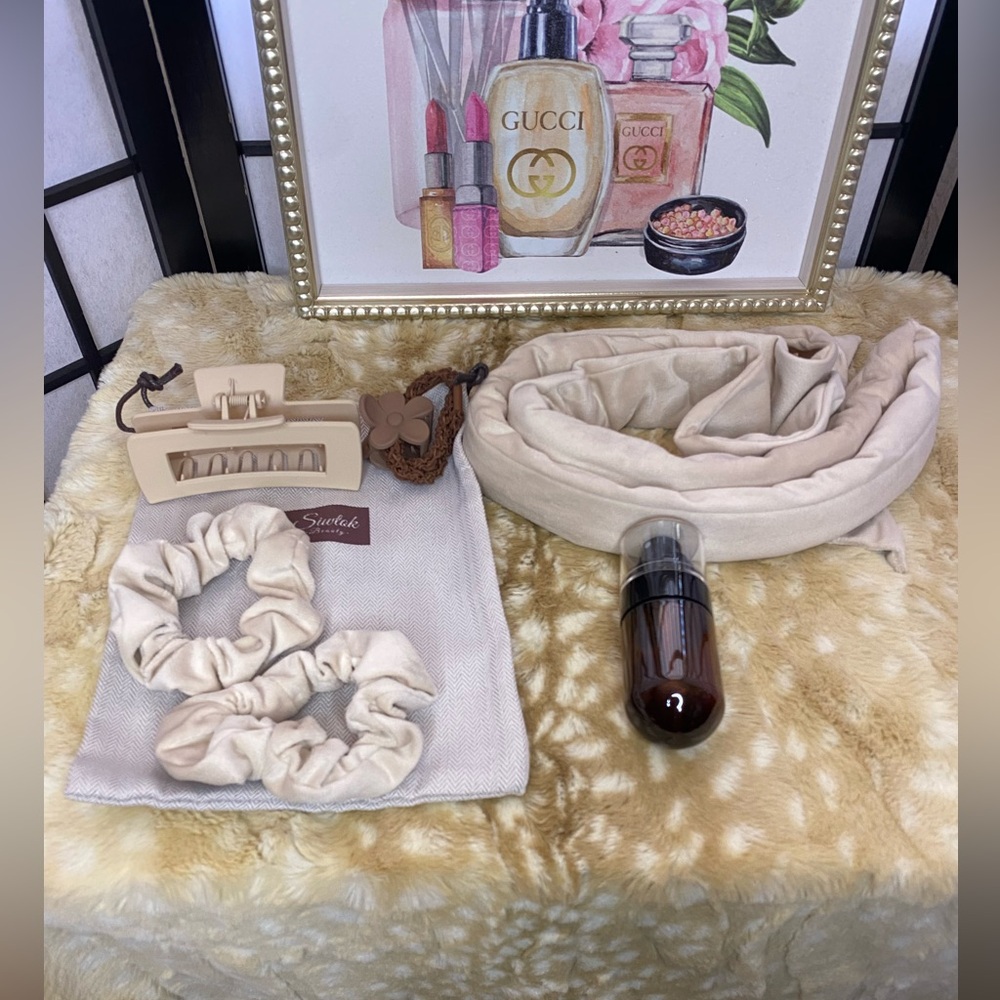 Elle Beige & Brown Heatless Curler Set